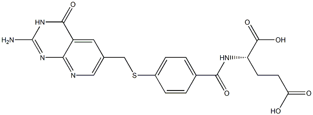 N-[4-[[[(2-Amino-3,4-dihydro-4-oxopyrido[2,3-d]pyrimidin)-6-yl]methyl]thio]benzoyl]-L-glutamic acid Structure