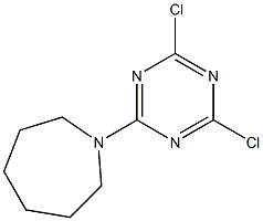 2,4-ジクロロ-6-(ヘキサヒドロ-1H-アゼピン-1-イル)-1,3,5-トリアジン 化学構造式