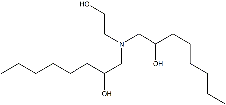1,1'-[(2-ヒドロキシエチル)イミノ]ビス(2-オクタノール) 化学構造式