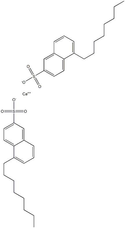 Bis(5-octyl-2-naphthalenesulfonic acid)calcium salt Structure