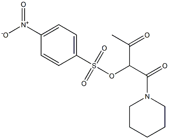 1-Piperidino-2-[(4-nitrophenyl)sulfonyloxy]butane-1,3-dione 结构式