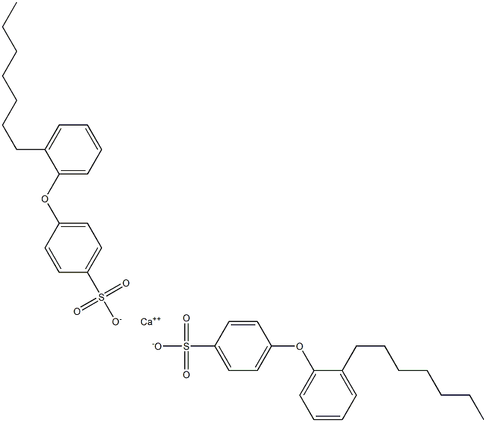 ビス[4-(2-ヘプチルフェノキシ)ベンゼンスルホン酸]カルシウム 化学構造式