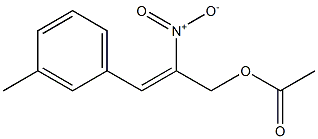 Acetic acid 2-nitro-3-[3-methylphenyl]-2-propenyl ester 结构式
