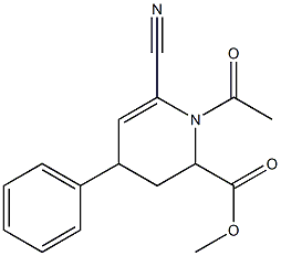  2-(Methoxycarbonyl)-1-acetyl-1,2,3,4-tetrahydro-4-phenylpyridine-6-carbonitrile