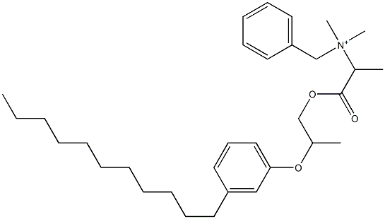 N,N-Dimethyl-N-benzyl-N-[1-[[2-(3-undecylphenyloxy)propyl]oxycarbonyl]ethyl]aminium Structure