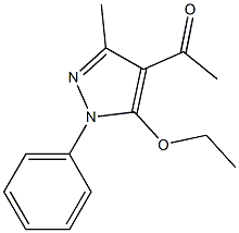 4-Acetyl-5-ethoxy-3-methyl-1-phenyl-1H-pyrazole Struktur