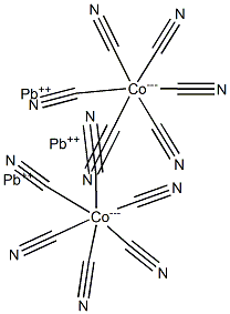 Lead(II) hexacyanocobaltate(III) Struktur