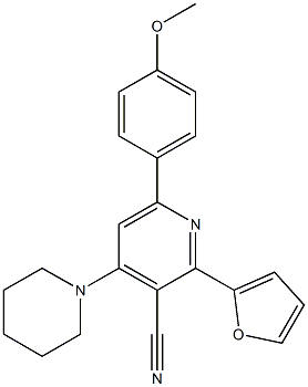 2-(2-Furanyl)-4-piperidino-6-(4-methoxyphenyl)pyridine-3-carbonitrile|