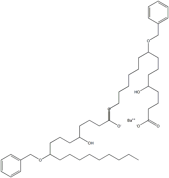 Bis(9-benzyloxy-5-hydroxystearic acid)barium salt Struktur