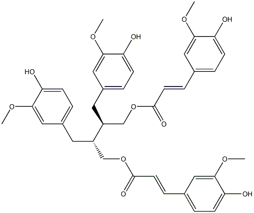 Bis[(E)-3-(3-methoxy-4-hydroxyphenyl)propenoic acid](2R,3R)-2,3-bis[(4-hydroxy-3-methoxyphenyl)methyl]butane-1,4-diyl ester