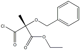 [R,(-)]-2-(Benzyloxy)-2-(chloroformyl)propionic acid ethyl ester,,结构式