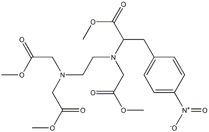 2-[N-(メトキシカルボニルメチル)-N-[2-[ビス(メトキシカルボニルメチル)アミノ]エチル]アミノ]-3-(4-ニトロフェニル)プロピオン酸メチル 化学構造式