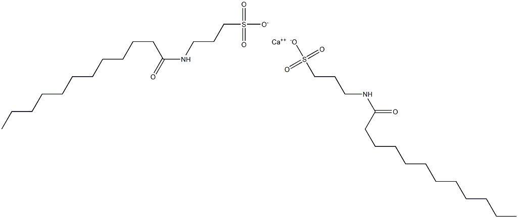 Bis(3-lauroylamino-1-propanesulfonic acid)calcium salt 结构式