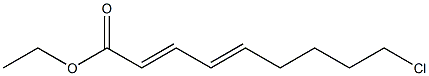 (2E,4E)-9-クロロ-2,4-ノナジエン酸エチル 化学構造式