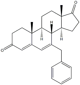 7-Benzyl-4,6-androstadiene-3,17-dione Struktur