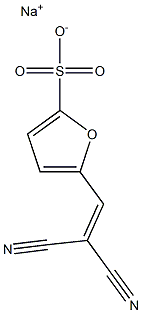 5-(2,2-Dicyanoethenyl)furan-2-sulfonic acid sodium salt,,结构式