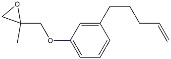 3-(4-Pentenyl)phenyl 2-methylglycidyl ether Struktur