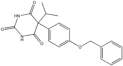 5-イソプロピル-5-(4-ベンジルオキシフェニル)ピリミジン-2,4,6(1H,3H,5H)-トリオン 化学構造式