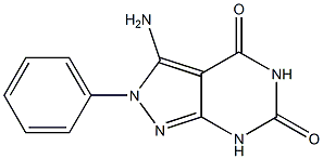 3-Amino-2-phenyl-2H-pyrazolo[3,4-d]pyrimidine-4,6(5H,7H)-dione Struktur