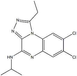 4-Isopropylamino-1-ethyl-7,8-dichloro[1,2,4]triazolo[4,3-a]quinoxaline,,结构式