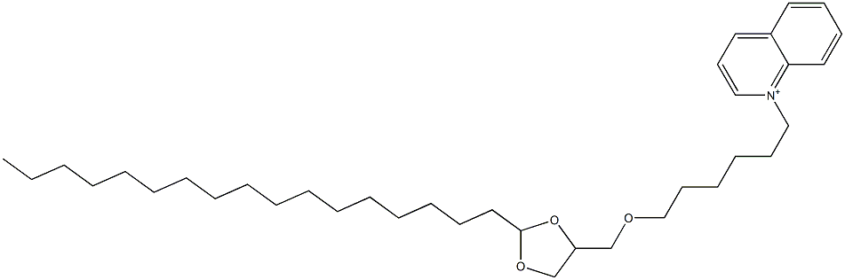 1-[6-(2-ヘプタデシル-1,3-ジオキソラン-4-イルメトキシ)ヘキシル]キノリニウム 化学構造式