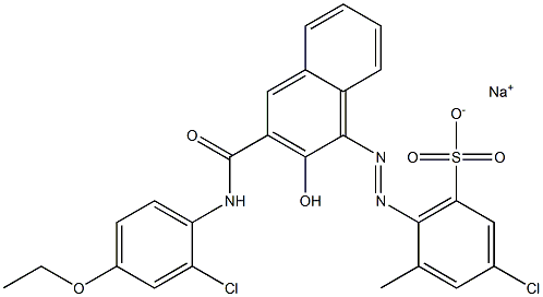 3-Chloro-5-methyl-6-[[3-[[(2-chloro-4-ethoxyphenyl)amino]carbonyl]-2-hydroxy-1-naphtyl]azo]benzenesulfonic acid sodium salt