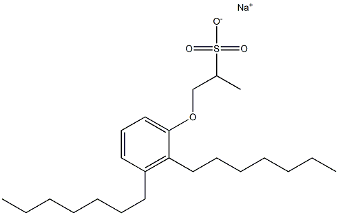 1-(2,3-Diheptylphenoxy)propane-2-sulfonic acid sodium salt,,结构式