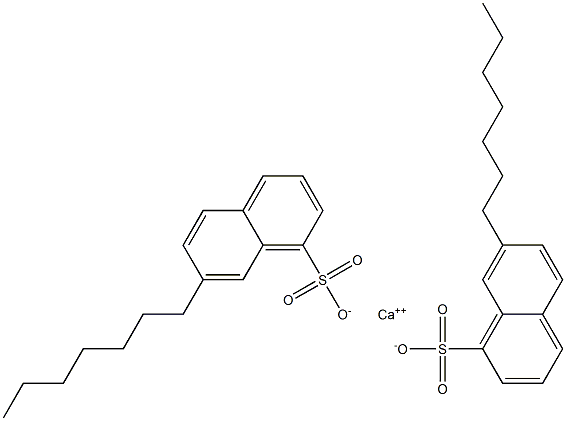 Bis(7-heptyl-1-naphthalenesulfonic acid)calcium salt Structure