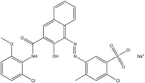 2-Chloro-4-methyl-5-[[3-[[(2-chloro-6-methoxyphenyl)amino]carbonyl]-2-hydroxy-1-naphtyl]azo]benzenesulfonic acid sodium salt