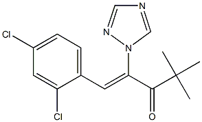 (Z)-1-(2,4-Dichlorophenyl)-4,4-dimethyl-2-(1H-1,2,4-triazol-1-yl)-1-penten-3-one Structure