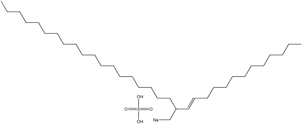 Sulfuric acid 2-(1-tridecenyl)henicosyl=sodium ester salt 结构式