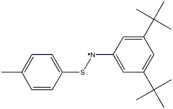 N-(3,5-Di-tert-butylphenyl)-N-(4-methylphenylthio)aminyl radical 结构式