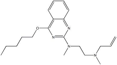 4-(Pentyloxy)-2-[methyl[2-[methyl(2-propenyl)amino]ethyl]amino]quinazoline 结构式