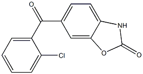 6-(2-クロロベンゾイル)ベンゾオキサゾール-2(3H)-オン 化学構造式