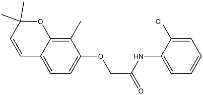 2-[[2,2-Dimethyl-8-methyl-2H-1-benzopyran-7-yl]oxy]-2'-chloroacetanilide 结构式