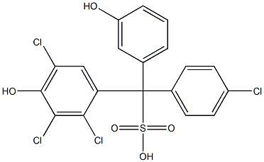  (4-Chlorophenyl)(2,3,5-trichloro-4-hydroxyphenyl)(3-hydroxyphenyl)methanesulfonic acid