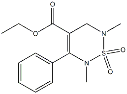 4-(Ethoxycarbonyl)-2,6-dimethyl-3-phenyl-5,6-dihydro-2H-1,2,6-thiadiazine-1,1-dioxide