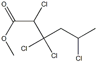 2,3,3,5-テトラクロロヘキサン酸メチル 化学構造式