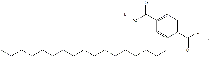 2-Heptadecylterephthalic acid dilithium salt Structure