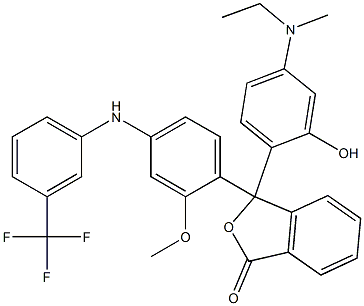  3-[2-Hydroxy-4-[methyl(ethyl)amino]phenyl]-3-[2-methoxy-4-[3-(trifluoromethyl)phenylamino]phenyl]phthalide