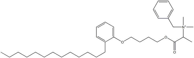 N,N-Dimethyl-N-benzyl-N-[1-[[4-(2-tridecylphenyloxy)butyl]oxycarbonyl]ethyl]aminium Structure