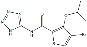 3-Isopropyloxy-4-bromo-N-(1H-tetrazol-5-yl)thiophene-2-carboxamide Structure