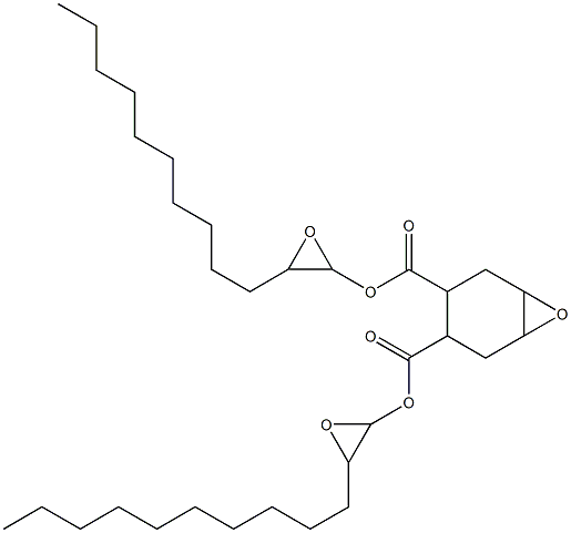 7-Oxabicyclo[4.1.0]heptane-3,4-dicarboxylic acid bis(1,2-epoxydodecan-1-yl) ester Struktur