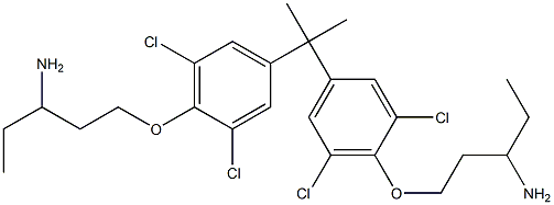 2,2-Bis[3,5-dichloro-4-(3-aminopentyloxy)phenyl]propane