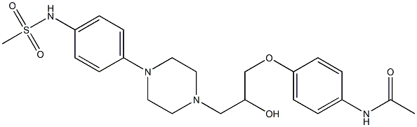 1-[4-[4-(Methylsulfonylamino)phenyl]-1-piperazinyl]-3-(4-acetylaminophenoxy)-2-propanol