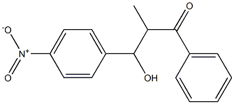 α-メチル-β-ヒドロキシ-β-(4-ニトロフェニル)プロピオフェノン 化学構造式