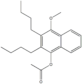 1-Acetoxy-2-butyl-3-butyl-4-methoxynaphthalene 结构式