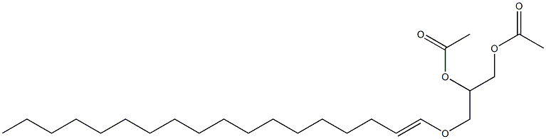 1-O-Octadecenyl-2,3-di-O-acetylglycerol,,结构式