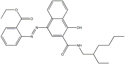 2-[2-(2-Ethylhexyl)carbamoyl-1-hydroxy-4-naphtylazo]benzoic acid ethyl ester