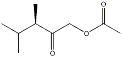 [R,(-)]-1-アセチルオキシ-3,4-ジメチル-2-ペンタノン 化学構造式